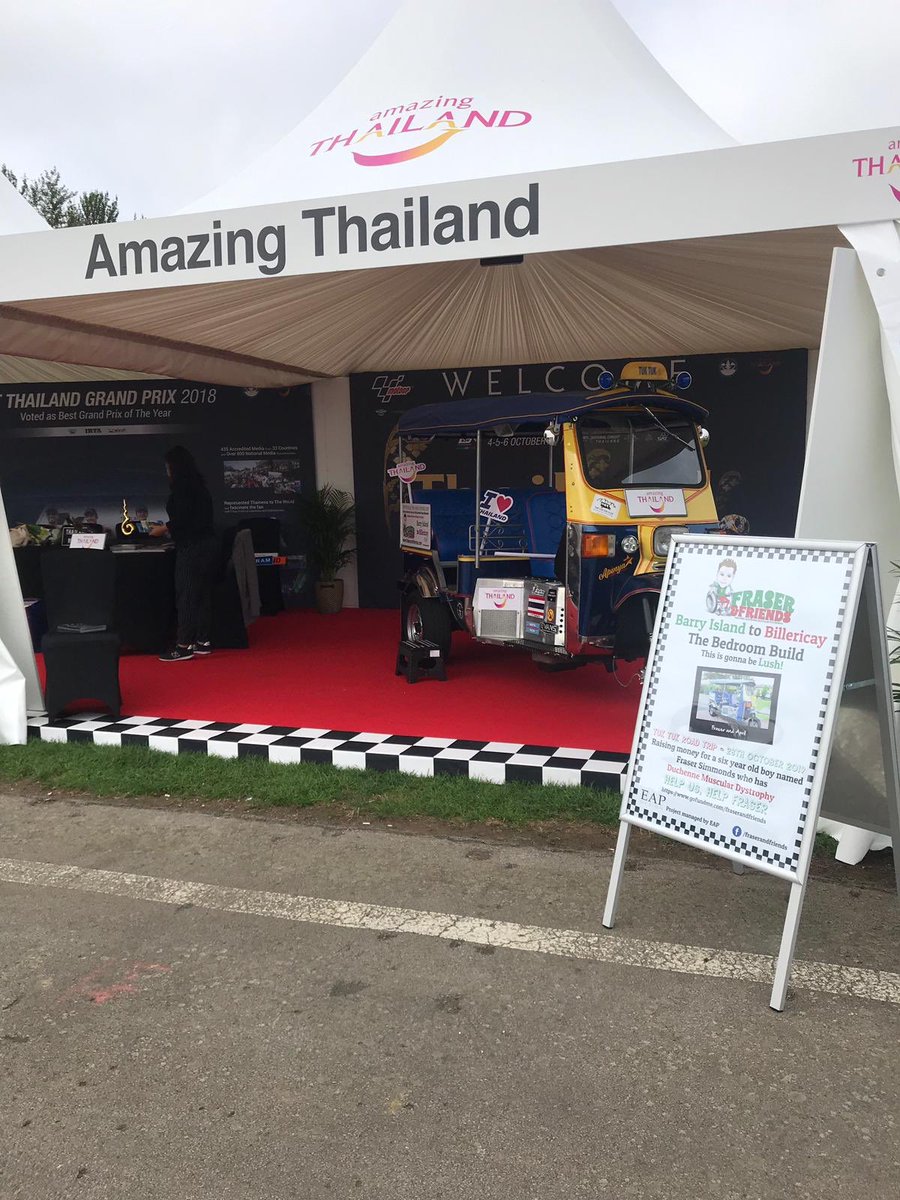 TheParentCarer's tweet photo. If you’re at the @MotoGP at @SilverstoneUK this weekend then come and say hi to Matt and find out all about the @Fastest_Tuk_Tuk in the World!
 
* MORE INFO: https://t.co/3LMYcaL451 *

#TheBedroomBuild
#FraserAndFriends
#BarryIsland
#Billericay
#Duchenne  
#DMD 
#Disability https://t.co/Zq7W4zljro