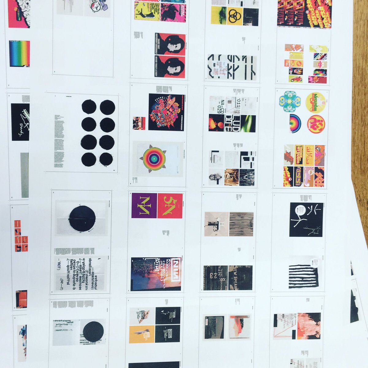 ianTDR's tweet photo. #AZTDR test prints #sooncome @uniteditions #september2019 #nysushi #newatlantis #nokia #nike #mrvelcrofastener #nightmaresonwax #warprecords #newspeak #NIN #nineinchnails #autechre #oversteps #nickelodeon #northofnowhere #SoYo #shandy #navkatze #savethenhs #thedesignersrepublic https://t.co/0ntC1ue49D
