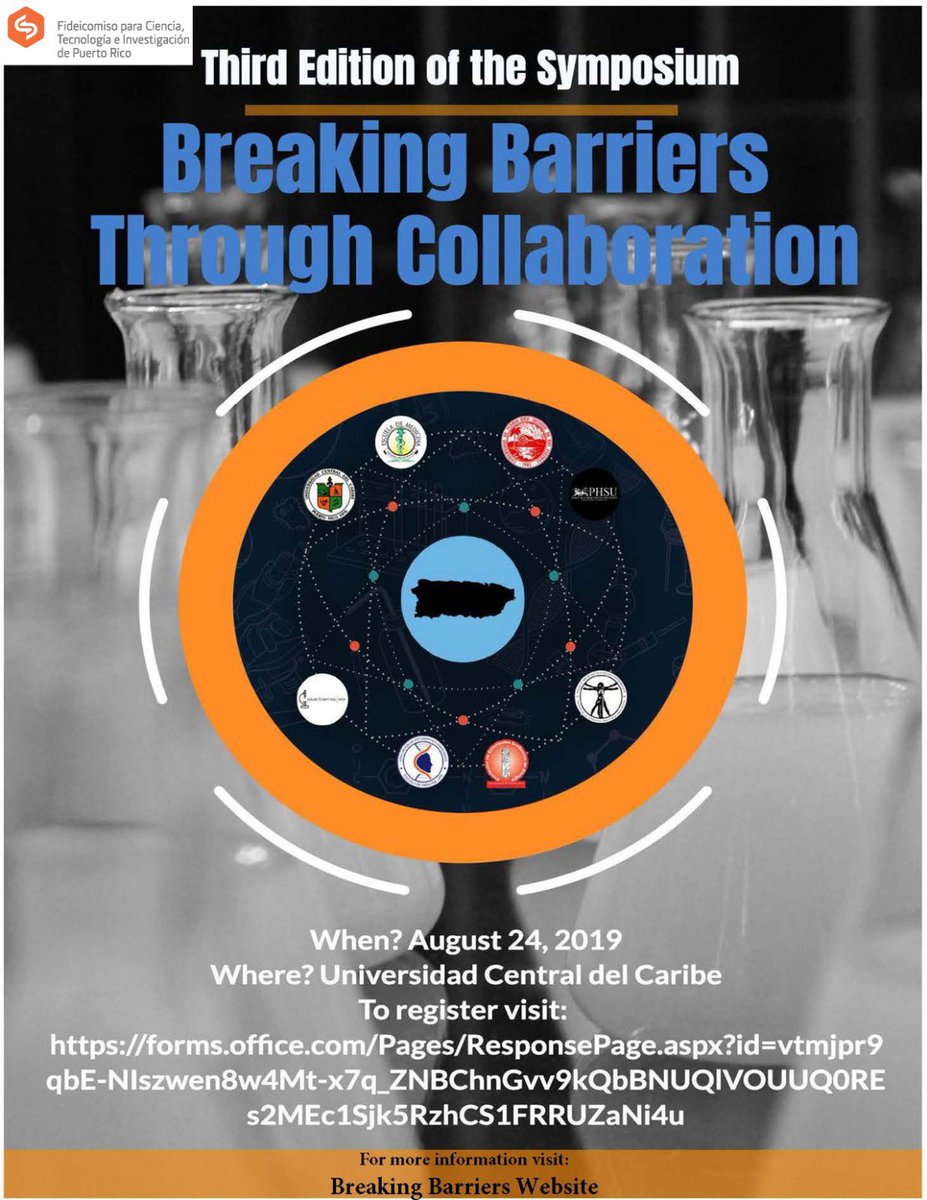 falexbay's tweet photo. ¡Esto es mañana! Estudiantes graduados en ciencias biomédicas se reúnen mañana en este simposio. ¡Te esperamos! Para registro, agendas y speakers visita: https://t.co/TRn2Uf7f5r #GradSchool #PRGrads #BioMed https://t.co/vTBBdFvBF0
