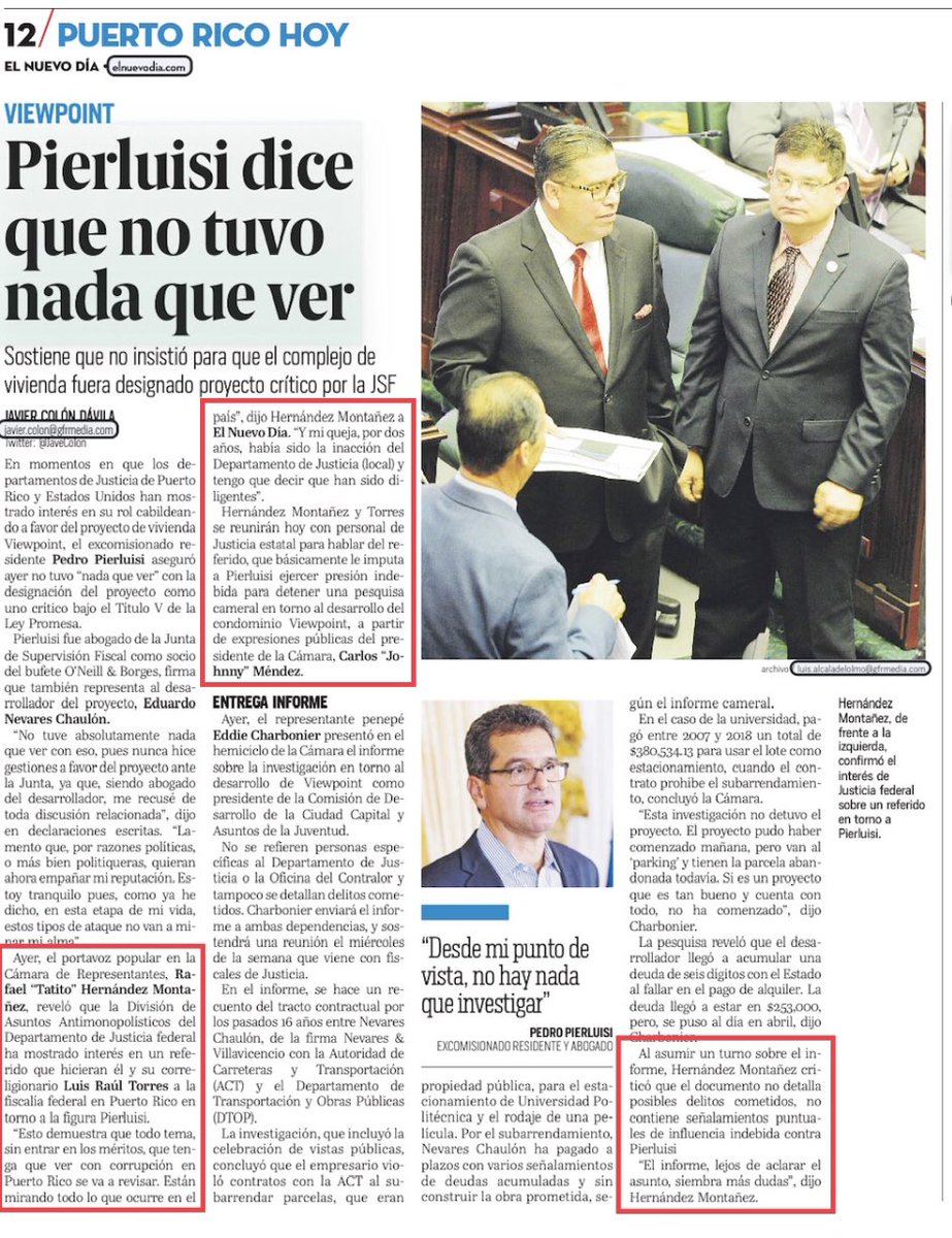 tatitohdz's tweet photo. ¿ALGUIEN CREE QUE NO TUVO NADA QUE VER? 

El documento no detalla posibles delitos cometidos, no contiene señalamientos puntuales de influencia indebida contra Pierluisi

“El informe, lejos de aclarar el asunto, siembra más dudas”, dijo RHM.

https://t.co/ZHCNQXJuos https://t.co/RByriW7vqL