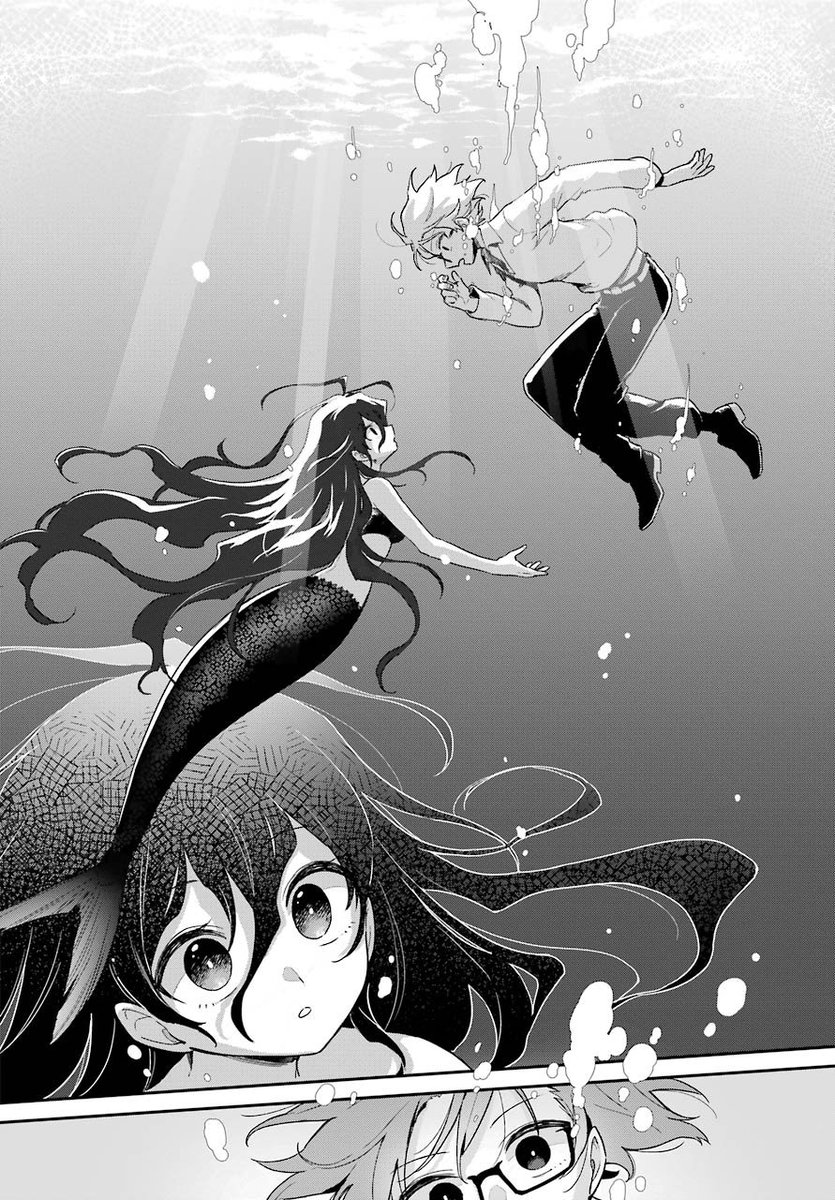 ガンガンjoker編集部 公式 読切 深海のマーメイド 掲載 スクウェア エニックス漫画大賞 準大賞作品 新種の魚を探す大学生 鎮 しずめ が 夜の海辺で出会った一匹の人魚 彼女の抱える 願い と 罪 とは 俊英 尾切美月がつづる 感動