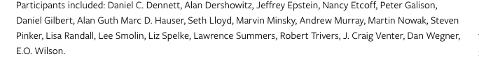 25. 2004 Harvard PED Event  https://web.archive.org/web/20151103031036/https://www.edge.org/conversation/robert_trivers-a-full-force-storm-with-gale-winds-blowing