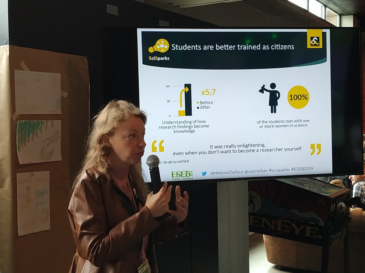 EuroScitizen's tweet photo. #evokeATeseb #eseb2019 #EuroScitizen
#scicomm #SciSparks! By WG scientists @HeloiseDufour https://t.co/7aOjf1Ynts