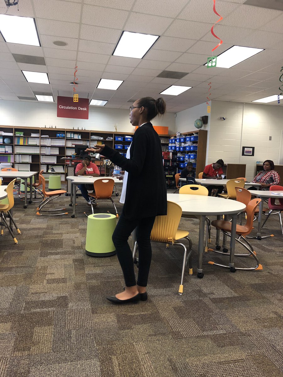 Our wonderful parent liaison Mrs. Browning did an awesome job <a href="/dl_sims/">D.L. Sims Elementary</a> Title I meeting!