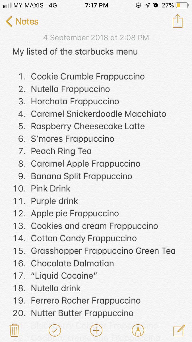 ezirraa's tweet photo. Nak order apa eh dekat starbucks? 

So this is mine, https://t.co/L0ehFpeW0d