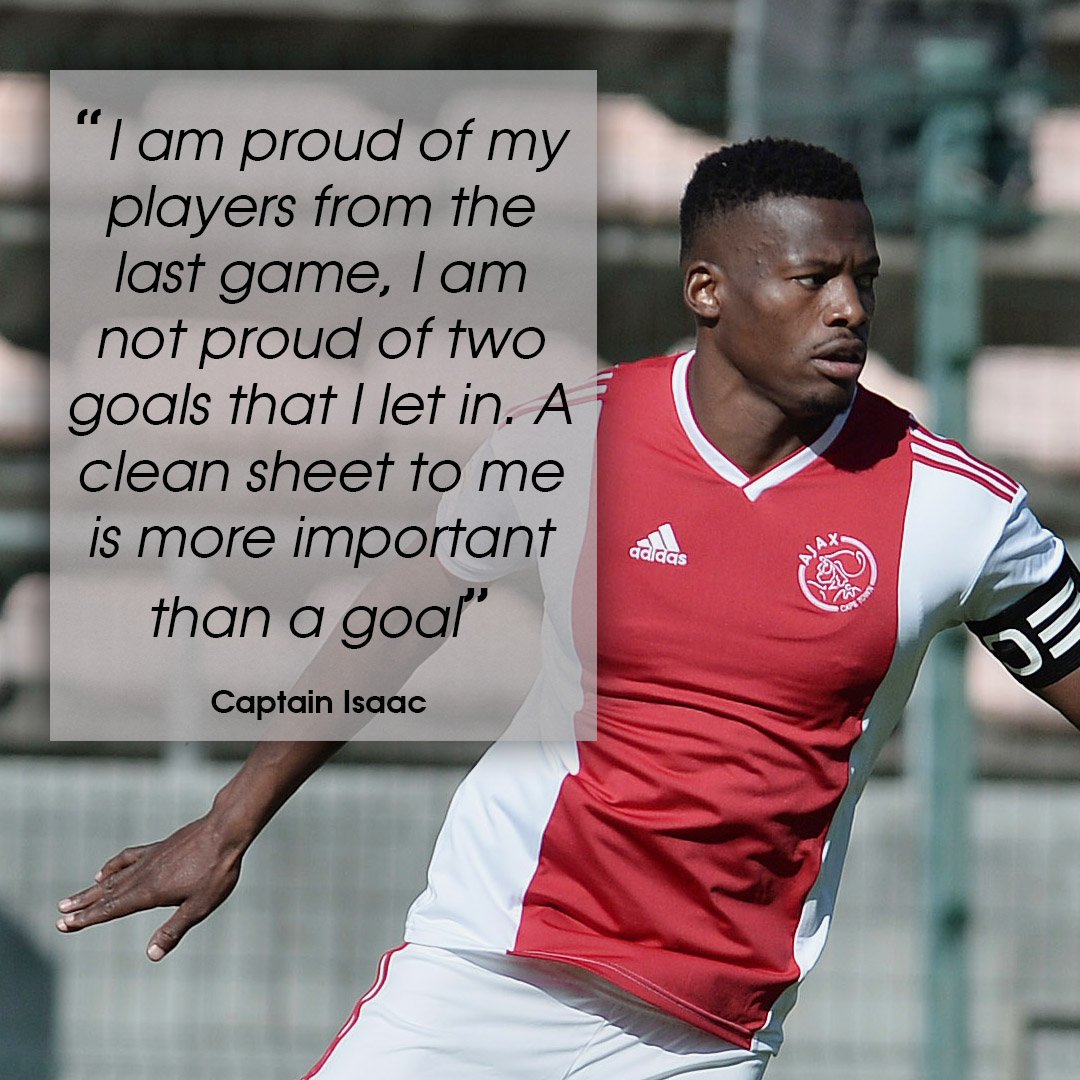 CapeTownSpursFC's tweet photo. #CaptainQuote

"We know from last season what one goal difference will make. I am proud of my players from the last game, I am not proud of two goals that I let in. A clean sheet to me is more important than a goal” Captain Isaac Nhlapo 🦁

#ShapingPlayersFor20Years https://t.co/Z5dRfbs2xL