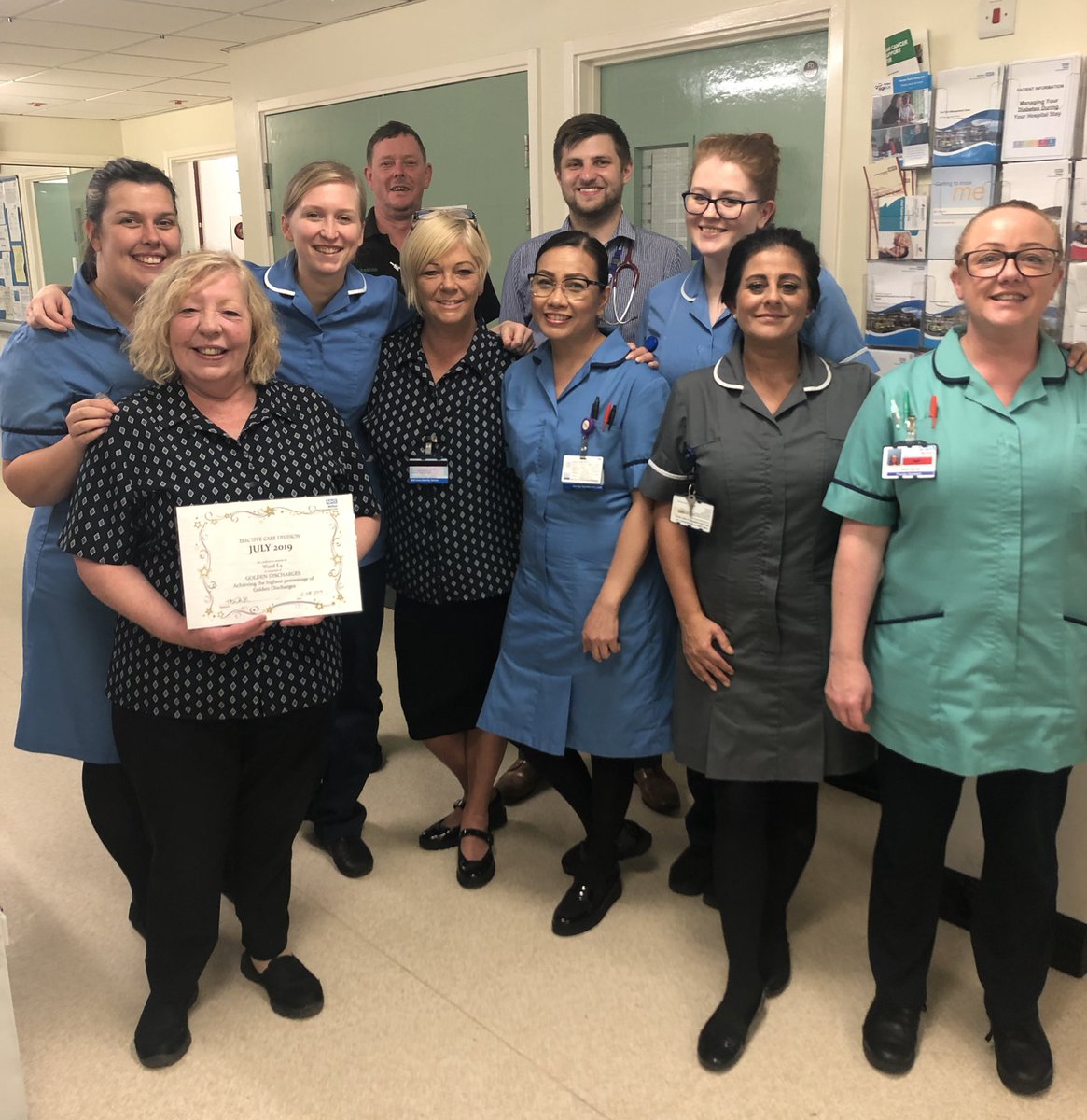 Ward E4 @boltonnhsft achieving the highest percentage of Golden Discharges, demonstrating excellent approach to helping patients go home at the right time of day #getmehome 🏅👏👏👏#teamwork #patientsafety #wherebestnext @ECISTNetwork @bizzylizzy13