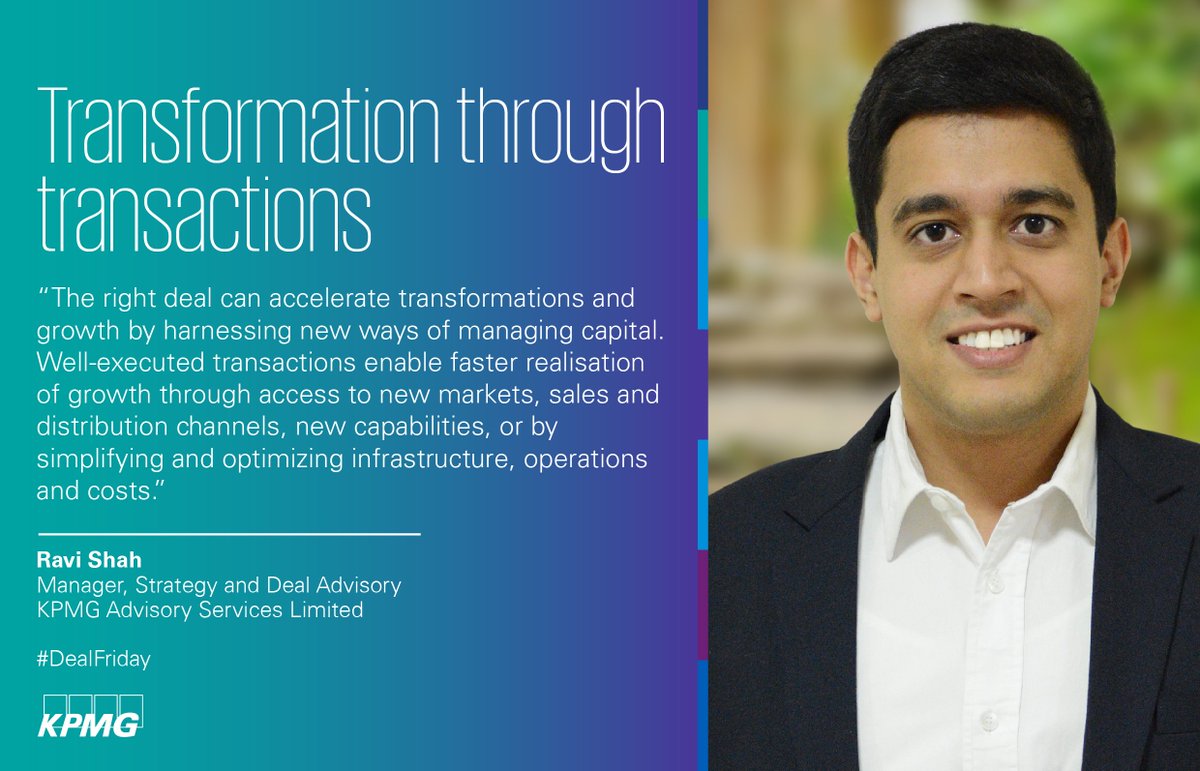KPMGEastAfrica's tweet photo. Ravi Shah shares more on transformation through transactions. #DealFriday https://t.co/b28Dne1lHO