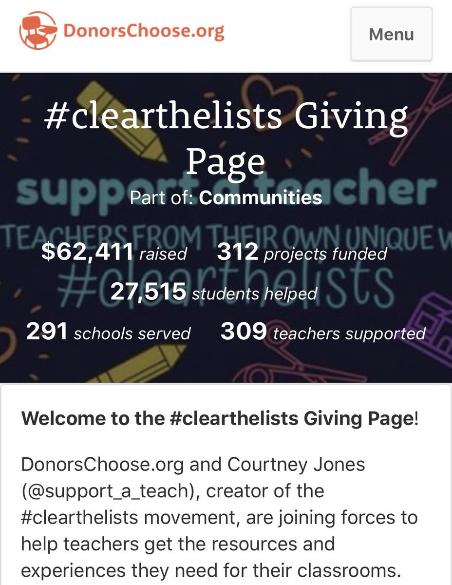 I’m speechless. Overnight, <a href="/craignewmark/">craig newmark</a> donated to our giving page in a major way. 62k+ raised so far. 😯Literally, 27,000 students affected by his generosity. Thank you so much Craig. I cannot say it enough. #clearthelists #FridayFeeling