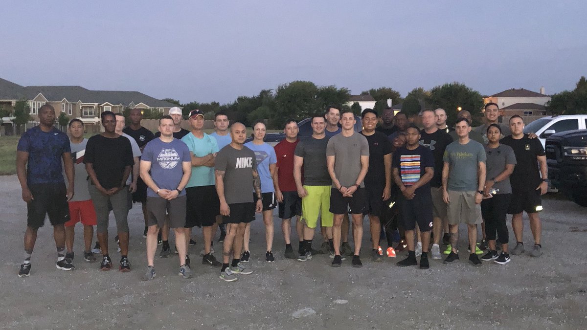 Great way to start the day! <a href="/ArmyFrisco/">Frisco Army Recruiting</a> <a href="/USArmyGvilleTX/">USArmy Greenville TX</a> <a href="/ArmySherman/">Sherman Army Recruiting Station</a> <a href="/denton_us/">US Army Denton</a> <a href="/ArmyMckinney/">Mckinney Army Recruiting Station</a> <a href="/SouksavanhKham3/">1SG Souk Khamvongsa</a> <a href="/MarcPena18/">Marc pena</a> <a href="/USARDallasBNCDR/">Dallas BN CDR</a> @CSM_Dallas