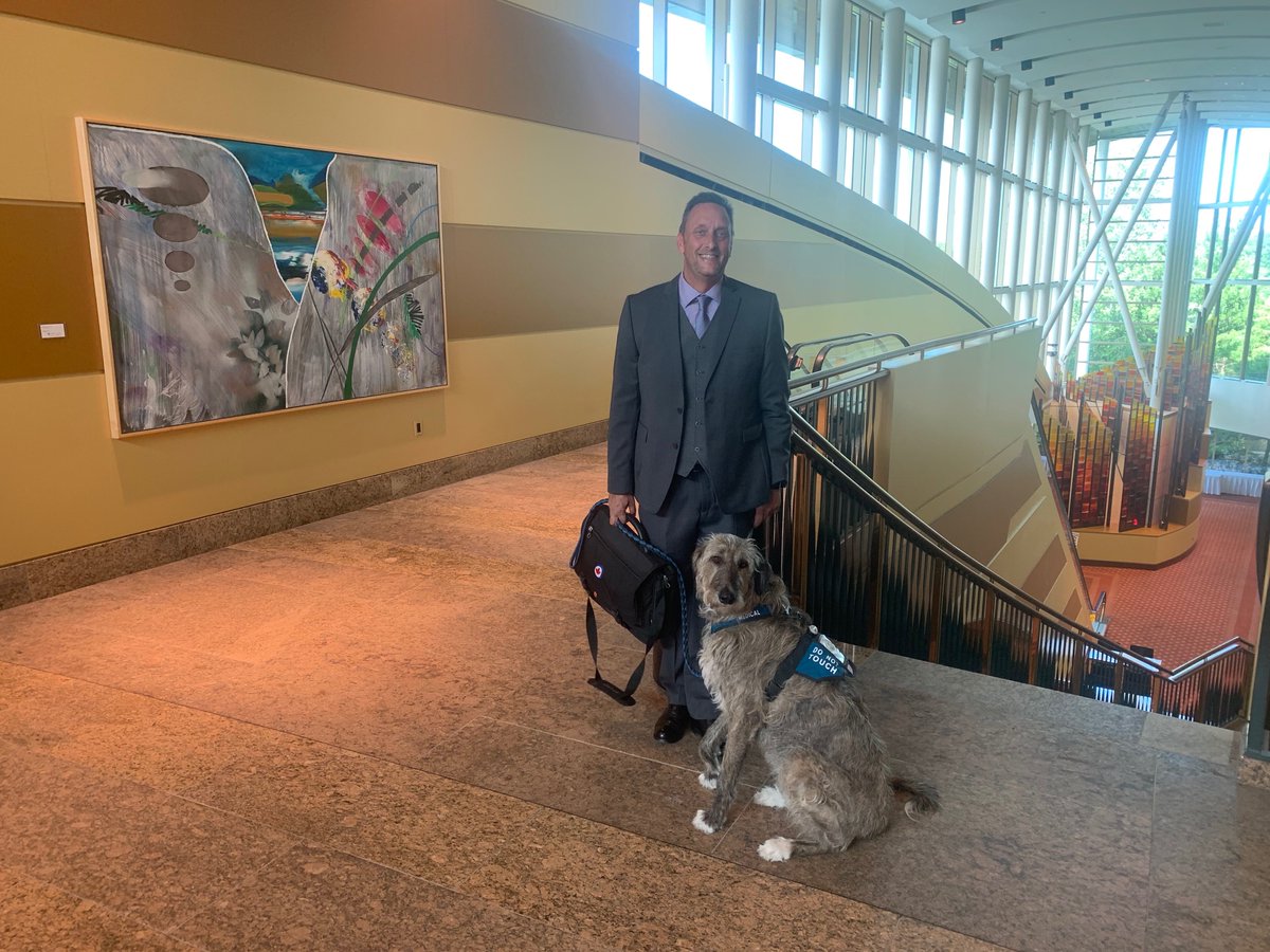 AndyBrookeLmstn's tweet photo. Chris SEMCHUK @chrissemchuk and "Aoife" (Irish Wolfhound cross Poodle). Gaelic "beauty". Aoife was a warrior princess. Gaelic form of EVE/EVA.
Chris is #Veteran #Afganistan Conflict. I am (truly)honoured to count him as my Friend.
@peoplespca #PPCVeterans #PPCconference #ygk https://t.co/DXUhu5uMDu