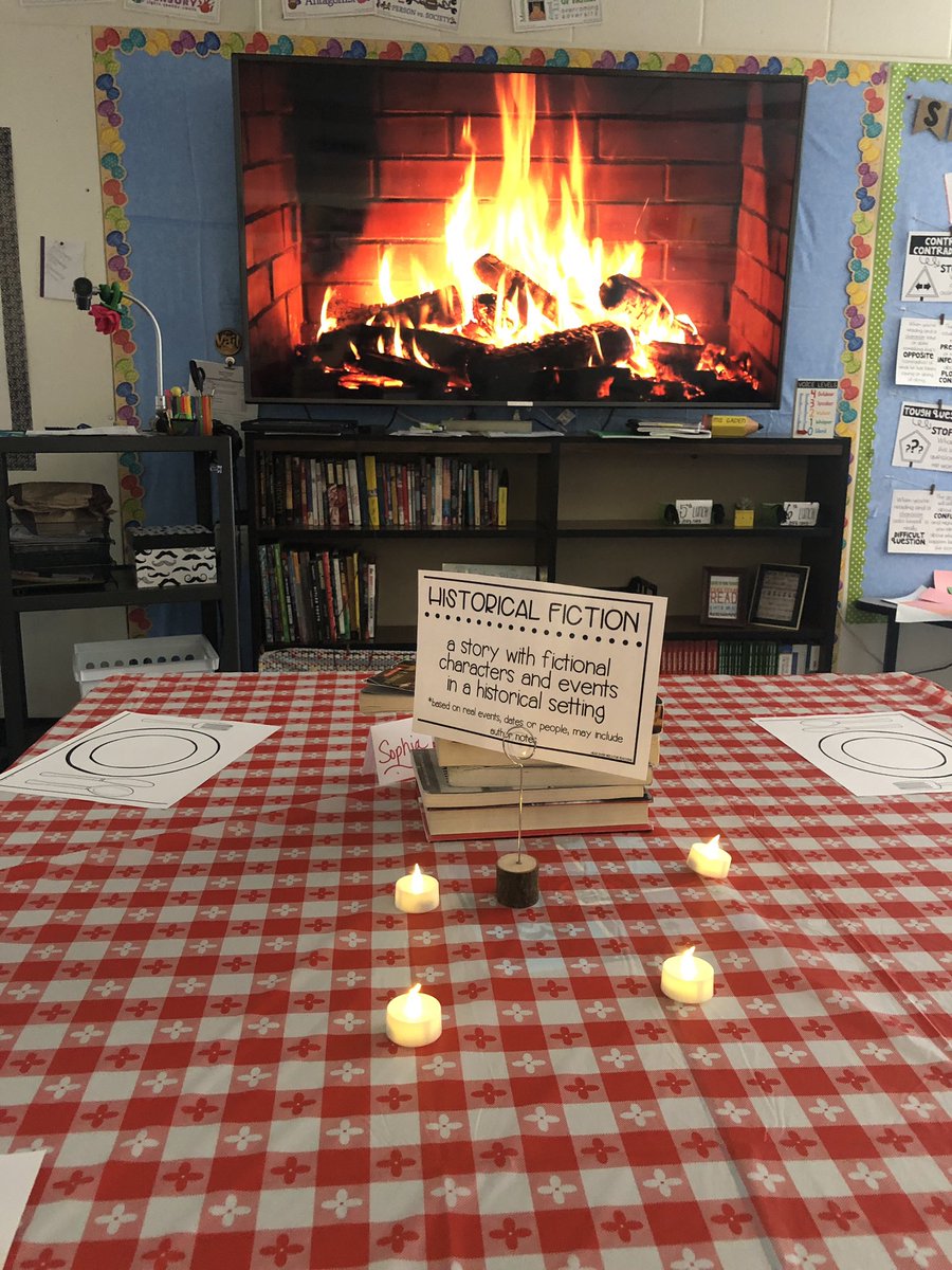 Miss_Gaden's tweet photo. Bon Appetit! 7th ELA Book Tasting! 📖 😋 @Woodridge68 @JeffersonJH68 https://t.co/tXDSEsZh9s
