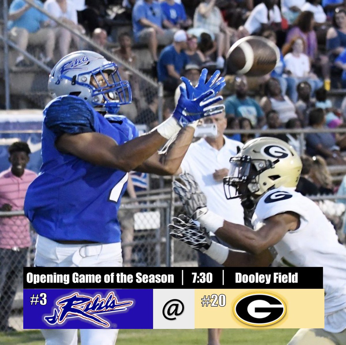 rebelslive_'s tweet photo. It’s finally Here! GAMEDAY! LET’S GOOO! 🤩🏈 #yellR #BeatGreer https://t.co/Zw3dYpY3qJ