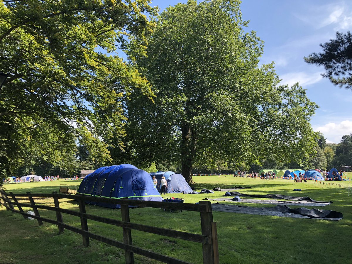 Leaders &amp; girls are arriving &amp; tents are going up. 

The weather is gorgeous! 

#WelliesAndWristbands
#welliesandwristbands2019