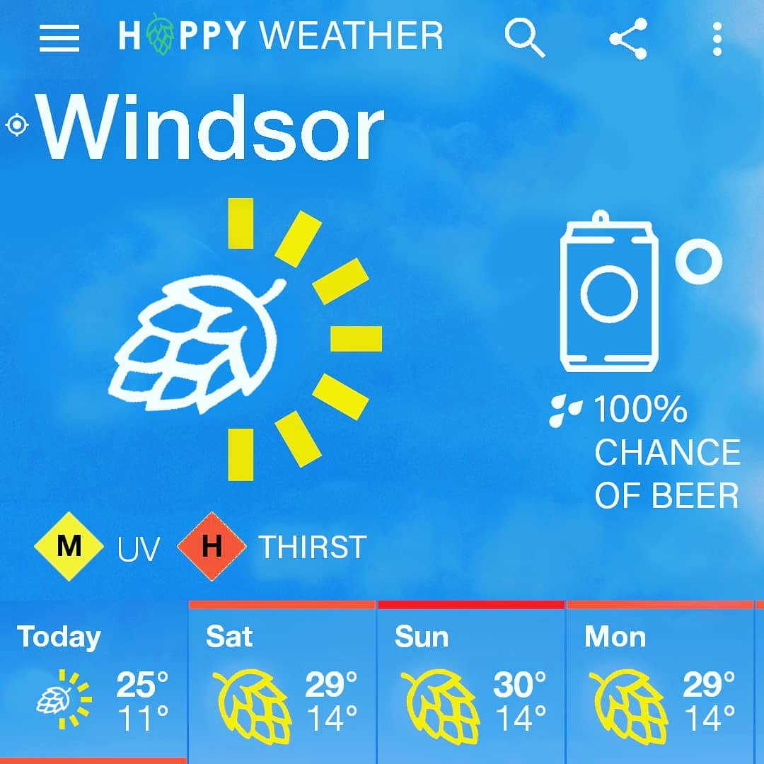 ahoppyplace's tweet photo. HOPPY FORECAST:
0% CHANCE OF RAIN
100% CHANCE OF BEER
Open Bank Holiday Sunday & Monday till 9pm!!
NOT SO SECRET GARDEN!!
#secretgarden #ahoppyplace #spacehopper #windsor #berkshire #taproom
#weatherforecast #beerforecast #hoppydays #dontworrybehoppy https://t.co/1HYOvDwd9j