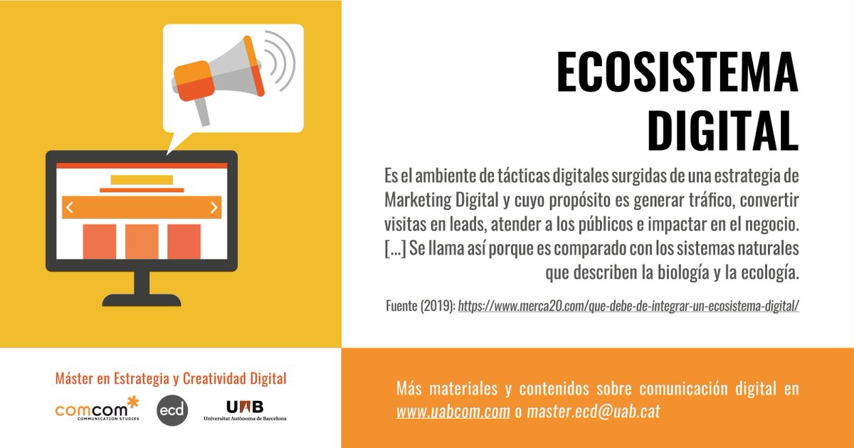 Hoy en el #DiccionarioECD os traemos un término que seguro que habéis oído mucho, pero que no acabáis de saber explicar ¿verdad?  #EcosistemaDigital 😅👍