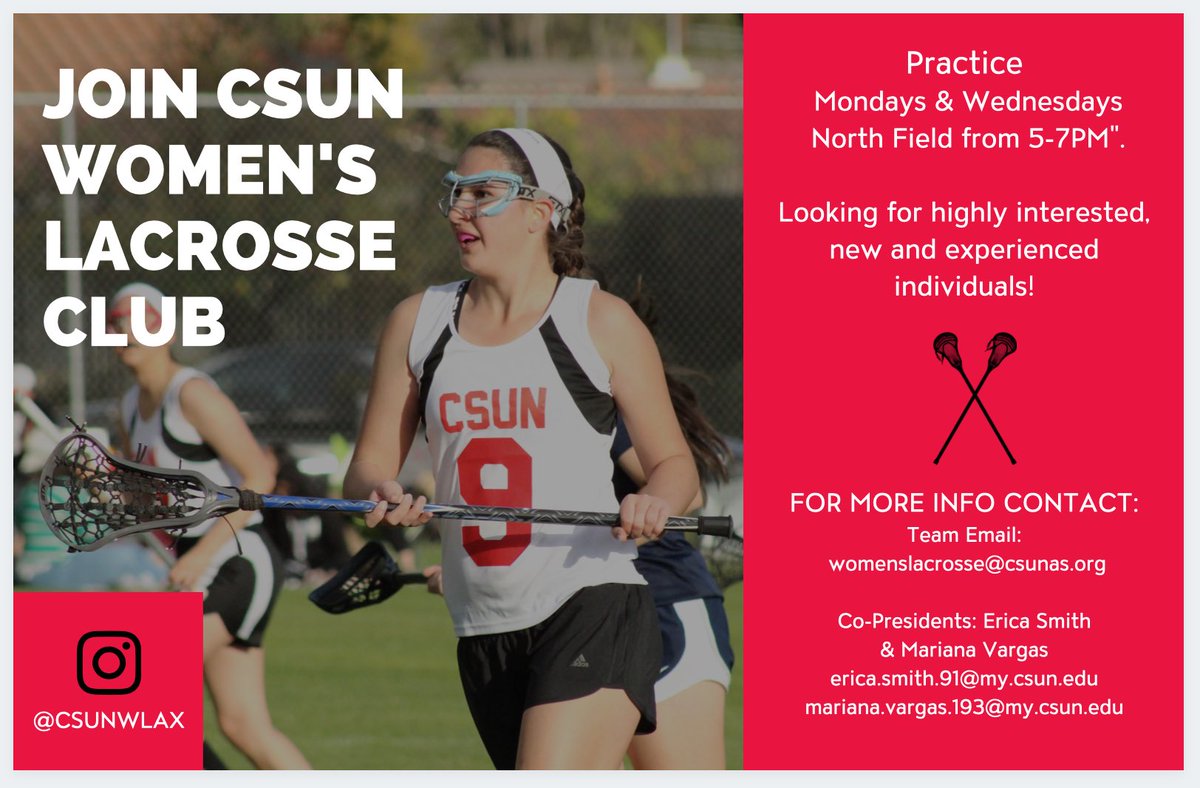 csunwlax's tweet image. We’re excited to announce that tomorrow we’ll be tabling at the RHA Block Party this year, don’t forget to check us out! Event time: 4-8 PM. New &amp;amp; experienced are welcomed to join 😊