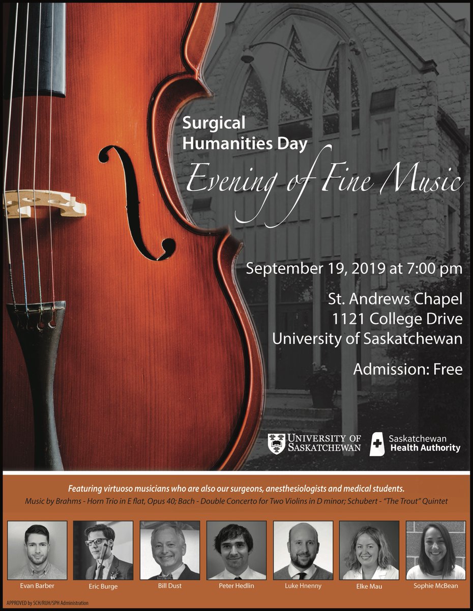 ON Thursday, September 19, 2019 USASK Surgery presents Surgical Humanities Day