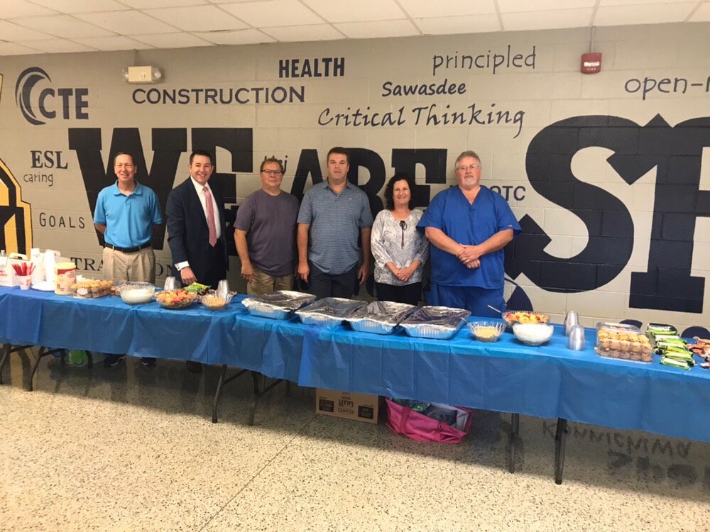 Thanks so much to FBC of Smithfield for providing our staff a delicious welcome back breakfast!  Thanks for your support!