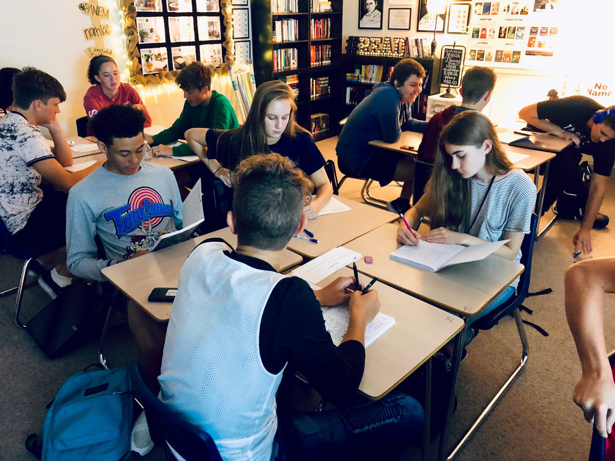 Ms_WilsonELA's tweet photo. Ss began writing about their identity &amp; journey as a reader today. We used a passage from “Shout” by @halseanderson as a mentor text to jumpstart this conversation. I’m proud of them for being vulnerable &amp; honest in their writing! #ELARockwall @Rockwall_HS 🧡🐝 https://t.co/vdPRAwVmeH