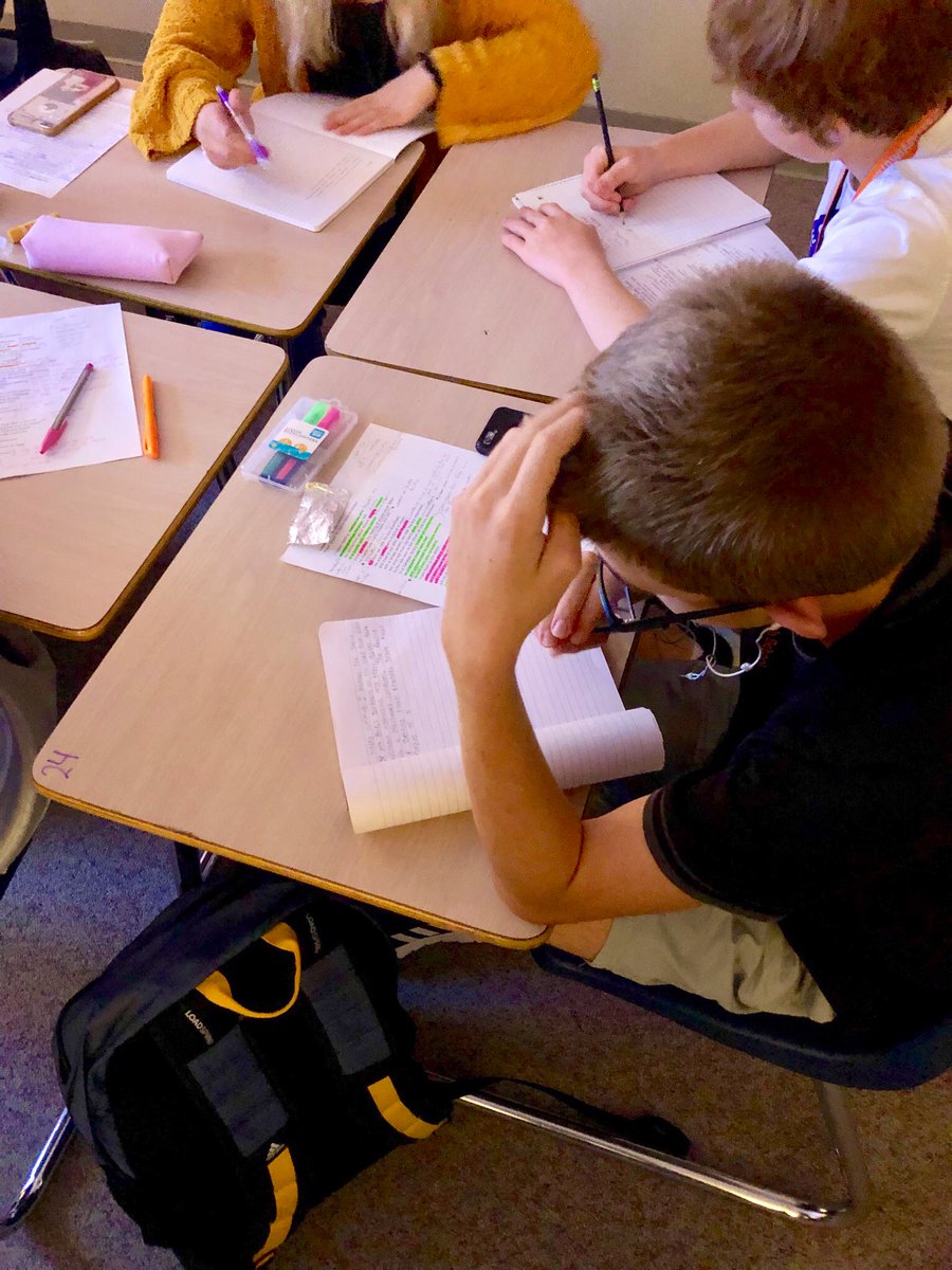 Ms_WilsonELA's tweet photo. Ss began writing about their identity &amp; journey as a reader today. We used a passage from “Shout” by @halseanderson as a mentor text to jumpstart this conversation. I’m proud of them for being vulnerable &amp; honest in their writing! #ELARockwall @Rockwall_HS 🧡🐝 https://t.co/vdPRAwVmeH
