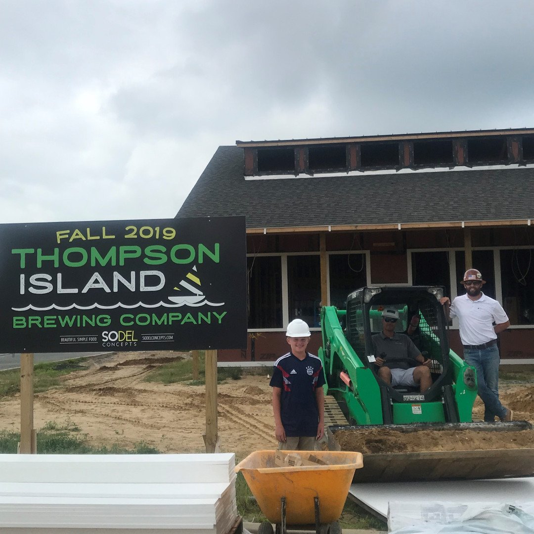_BPConstruction's tweet image. Spending the day at work with your mom means visiting job sites and learning a bit about the process. Thompson Island Brewing Co is coming along!