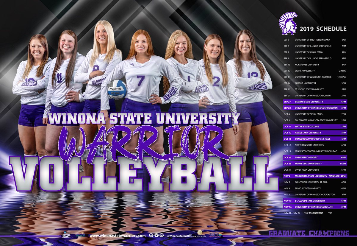 Make sure to pick up your copy of our Fall Sports schedule posters in the IWC! <a href="/WinonaStateCC/">Winona State CC</a> <a href="/WSUWarriorFTBL/">Winona State Football</a> <a href="/WinonaStateSOC/">Winona State Soccer</a> <a href="/WinonaStateVB/">Winona State VB</a> 
<a href="/PosterSwag/">Poster Swag</a> 
<a href="/hw_portraits/">Heidi Wisniewski</a>