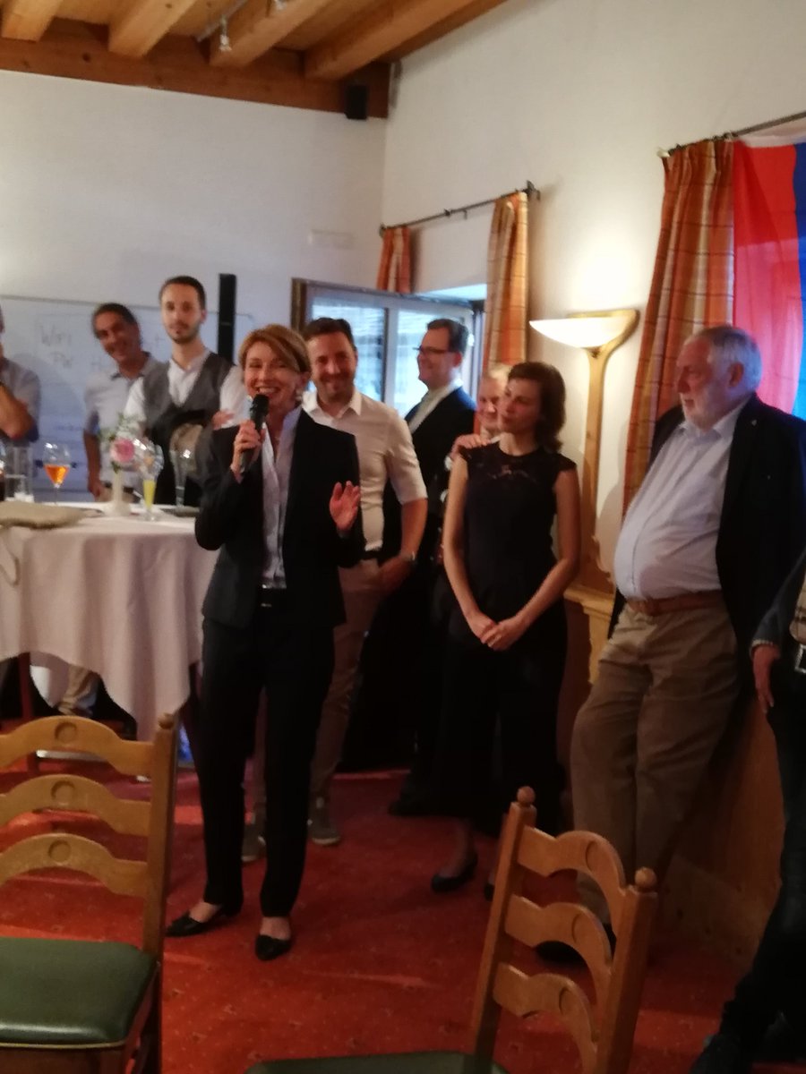 "It's not a reception of Carinthia it's a reception of our region" welcome words of Dr. Gaby Schaunig. Thank you, Club Alpbach Senza confini, for your great work this evening. #Kärnten #efatec19 #alpbach