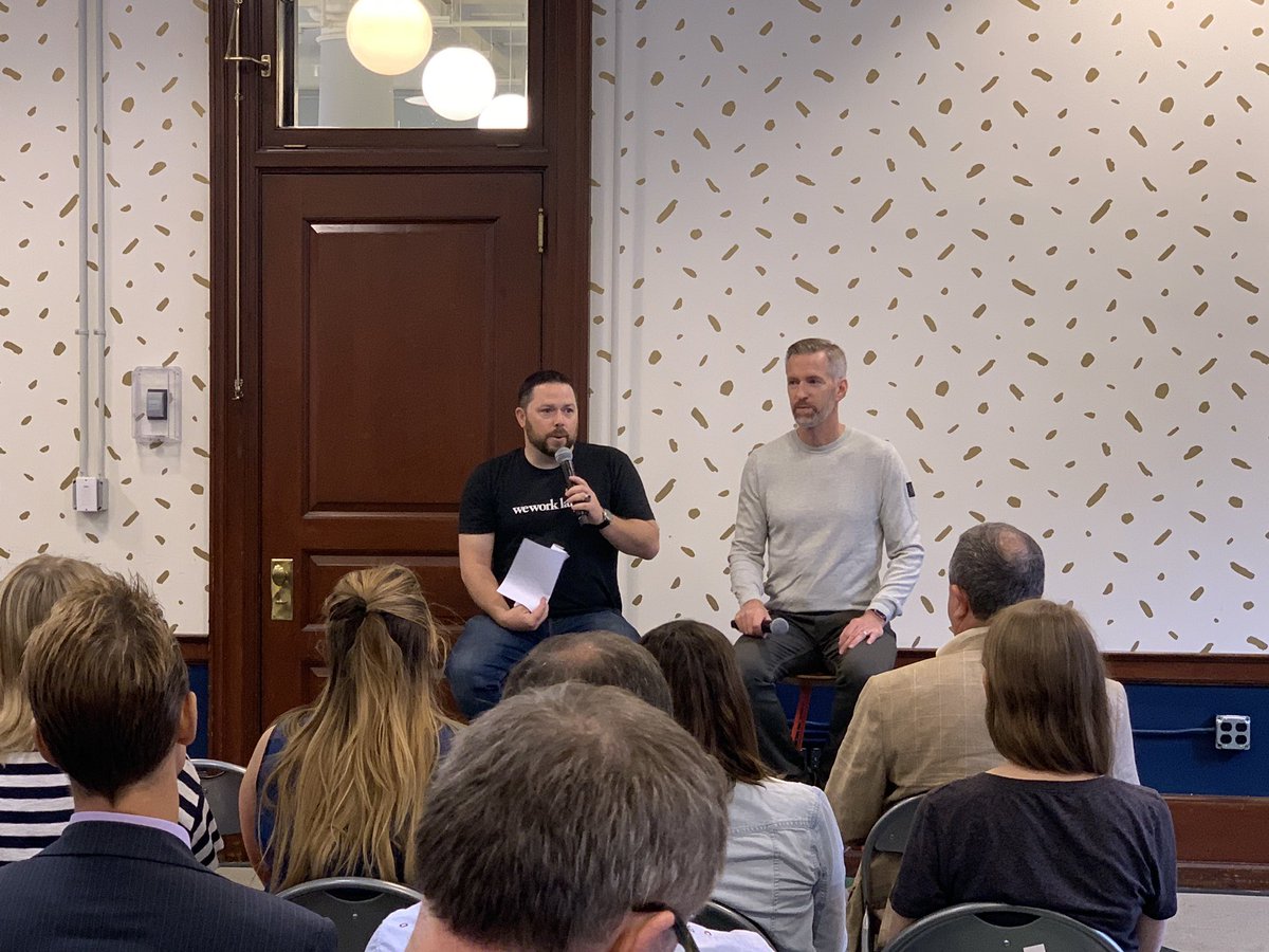 E_Scallon's tweet photo. Our @WeWork Labs Portland leader @joshuajcarter_ is hosting Coffee with CoFounders with the Mayor of Portland Oregon, @tedwheeler talking about the power of collaboration & engagement between entrepreneurs and civil leaders to drive community impact. #weworklabs #nwstartups https://t.co/j8kCUP9yIa