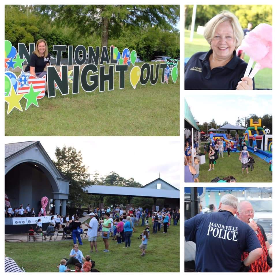 MandevillePD's tweet photo. On Tuesday October 15th we will be hosting our annual National Night Out against crime at the Mandeville trailhead from 4:30-8:30pm. There will be plenty of food/drinks, games, entertainment, face painting, and information booths for public safety and public health agencies. https://t.co/sUf5xUq7aE