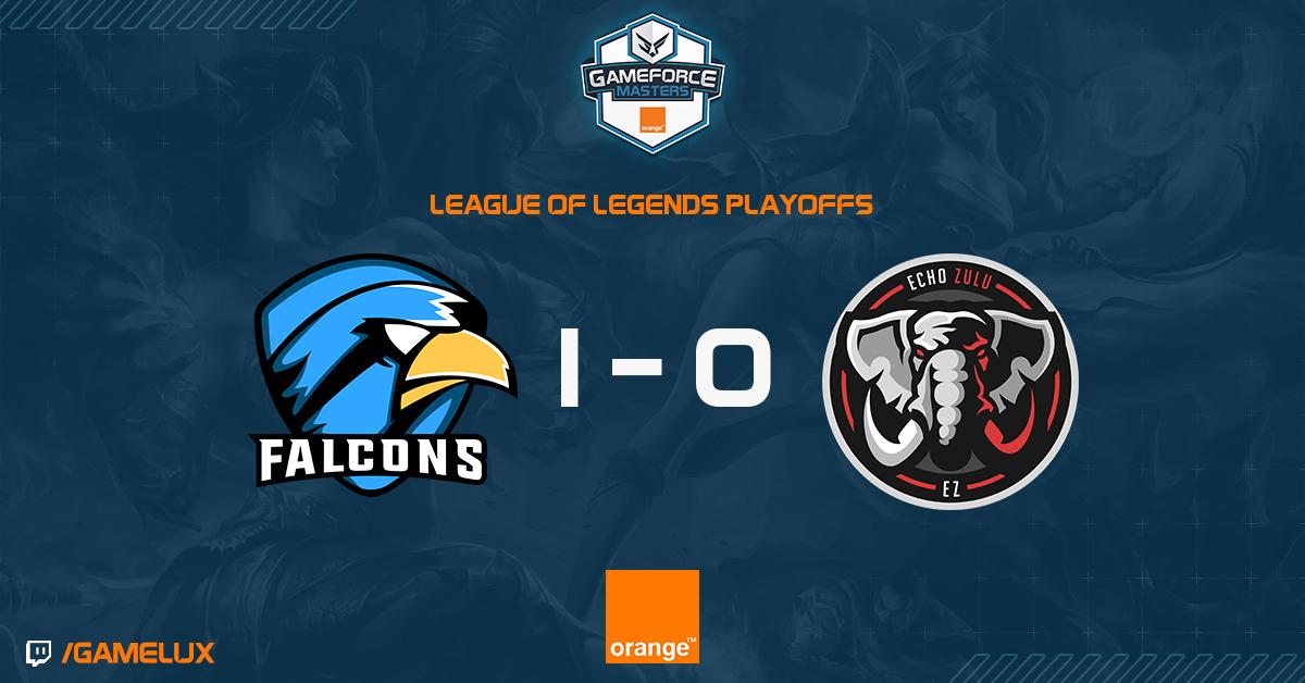 OOF, that was intense! <a href="/ToxicFalcons/">ToxicFalcons eSports</a> takes the first game after some intense teamfights. Time for us (and @TeamEchoZulu 🌚) to catch our breaths during the break. 

#GFM2019 #Orange #leagueoflegends