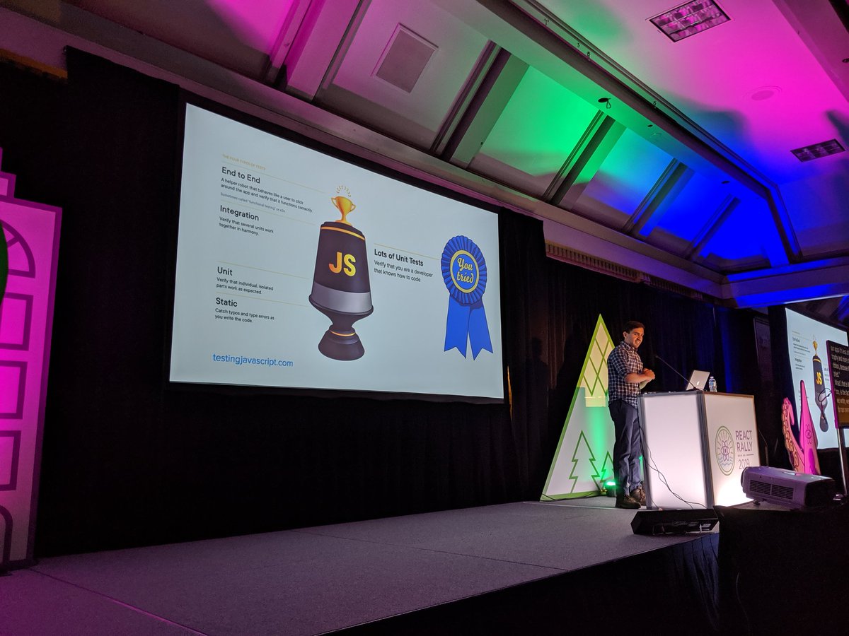 David giving a presentation about types of testing