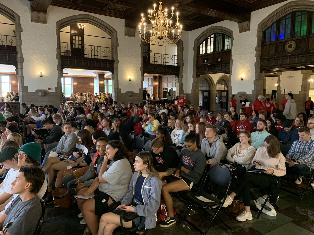ThisSteveButler's tweet image. Welcoming the @TUKleincollege class of ‘23. Wow, that’s a lot of students!