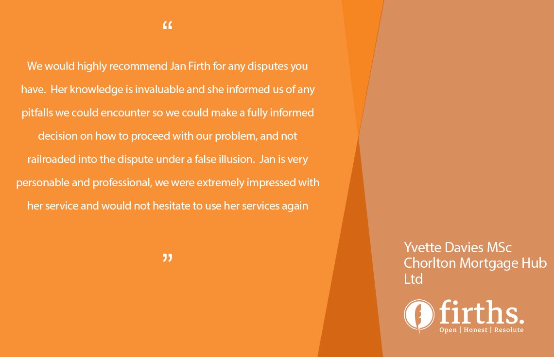 Firth_Law's tweet photo. "We would highly recommend Jan Firth for any disputes you have." Thank you to
Yvette Davies - Chorlton Mortgage Hub @chorltontraders - great to work with you!
#clientreviews #disputes #teamfirths https://t.co/FnvRnqvrUr