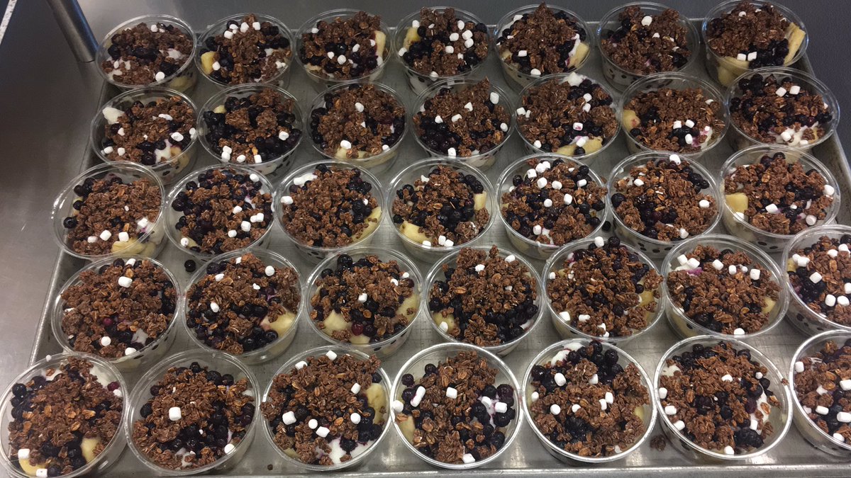 Come to GMS today for a banana split yogurt parfait!!