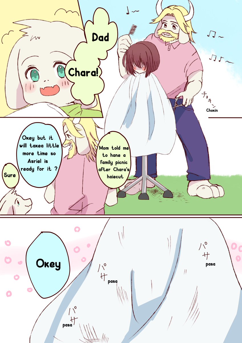 *The day when Chara, who fell to the underground, cut her hair for the first time 