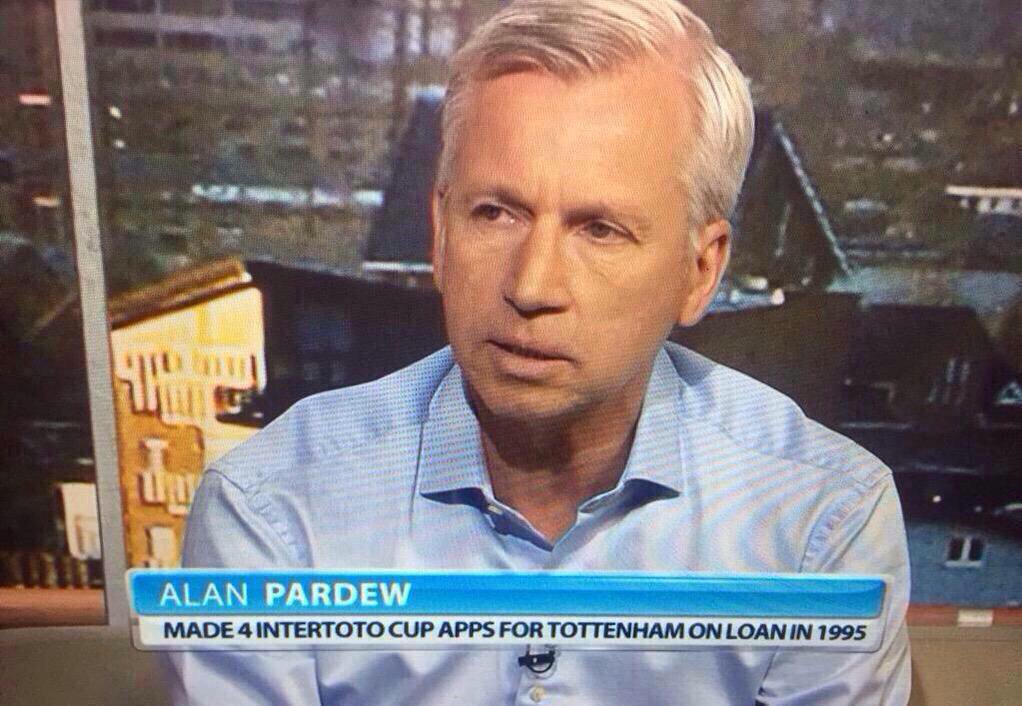Never forget Alan Pardew's career highlight strap-line when appearing on Goals on Sunday.