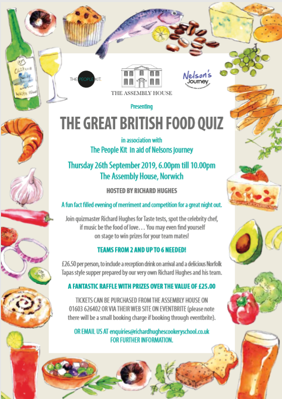 Another teaser ahead of The Great British Food Quiz being held by <a href="/thepeoplekit/">The People Kit</a> <a href="/Assembly_House/">Assembly House</a> at The Assembly House hosted by Richard Hughes in aid of Nelson's Journey.

"Name the local Norfolk factory the produces chocolate products for Marks and Spencer"