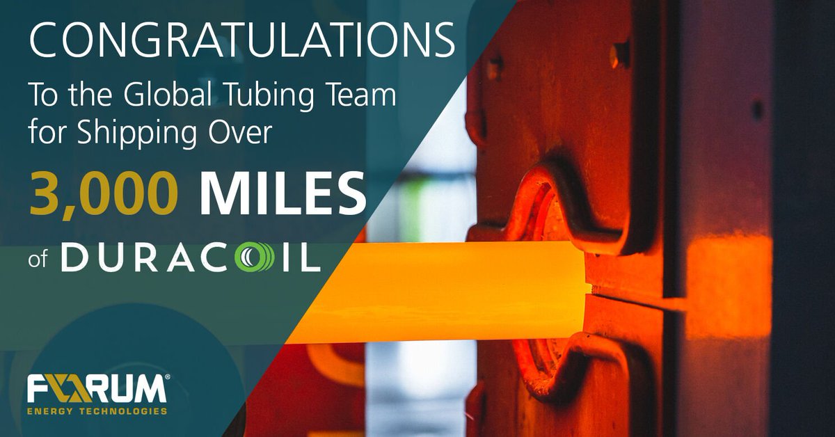 Congratulations to our Global Tubing team for passing the 3,000 mile mark of shipments of DURACOIL!
 
How much DURACOIL is that exactly?

If laid out end to end, that would be enough DURACOIL to reach all the way from our facility in Dayton, Texas to Alaska!
