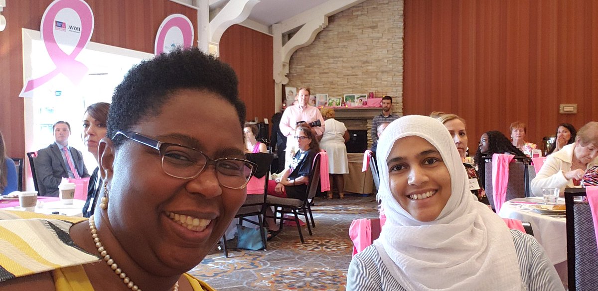 nadewale's tweet photo. At the American Cancer Society Making Strides Against Breast Cancer Kickoff breakfast with our ABNA Engineering A Cure Team Captain Farzana Mulla! #MakingStridesSTL #UnitedWeWalkSTL https://t.co/8cAg1LWI7H