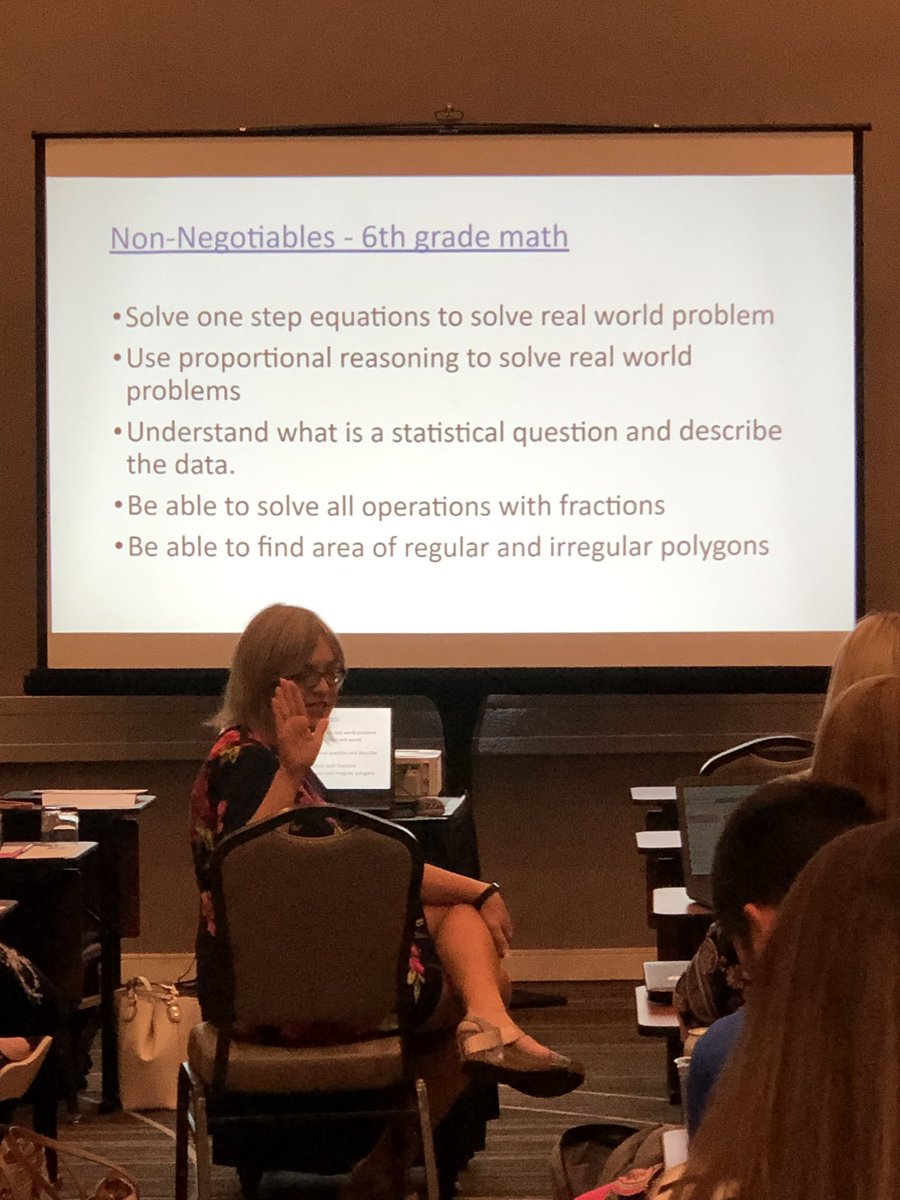 AWilliamsAdvKY's tweet photo. Glasgow MS Principal Regina Murphy, along with math teachers Chasity Lowery and Rachel Dial, discuss 6 grade non-negotiables at Leader Assembly. #AccessToAlgebra @AdvanceKentucky https://t.co/UIDmt5xuiP