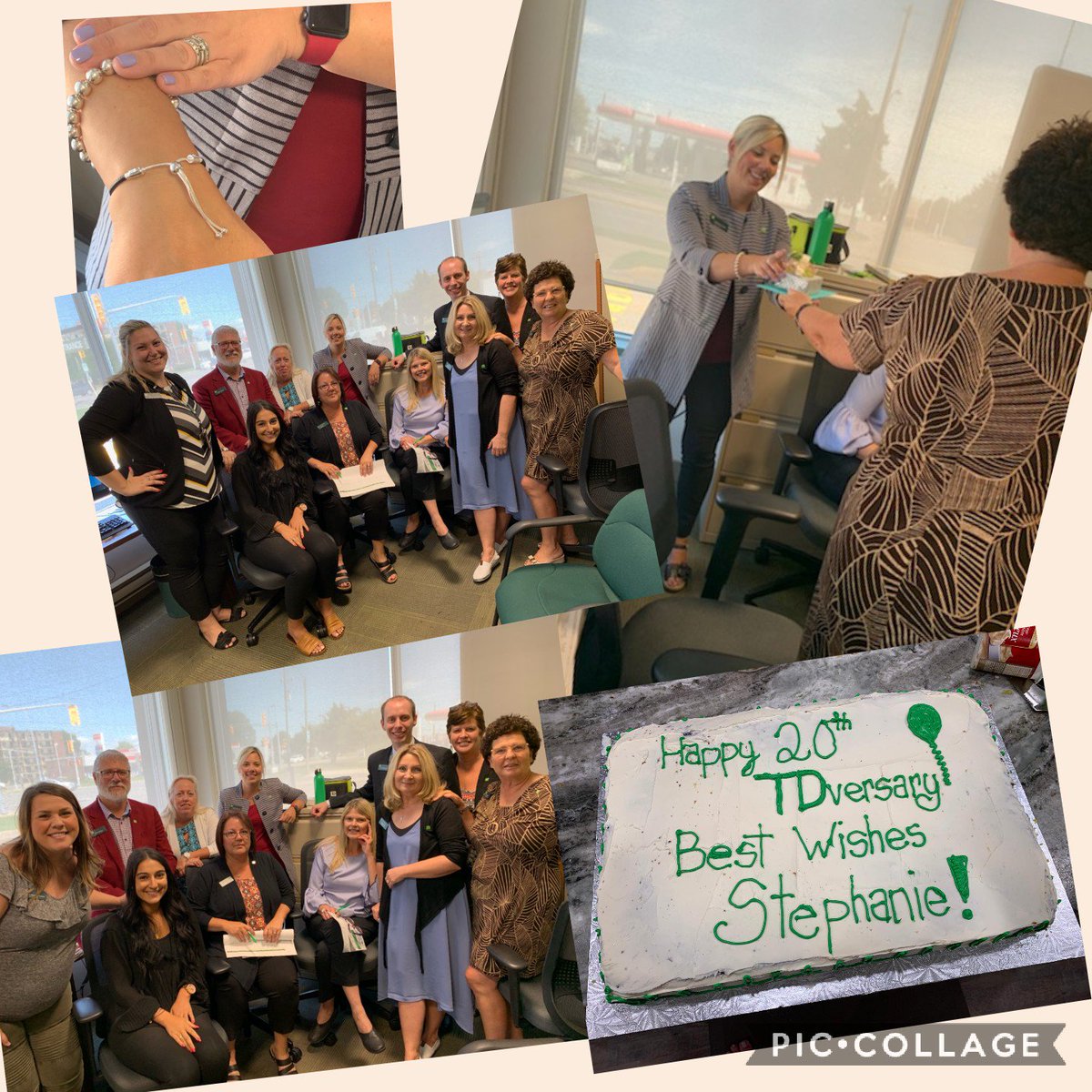 Celebrating our very own ⁦@StephanieLuton on her 20 years TDversary! 🤗 Cheers to many, many more 🥂 Thank you for being such an Amazing and Inspiring Leader! Your #FairviewFam loves you 💚 @TaraLynnH_TD @AmandaO_TD @zedster67 @SumanJ01