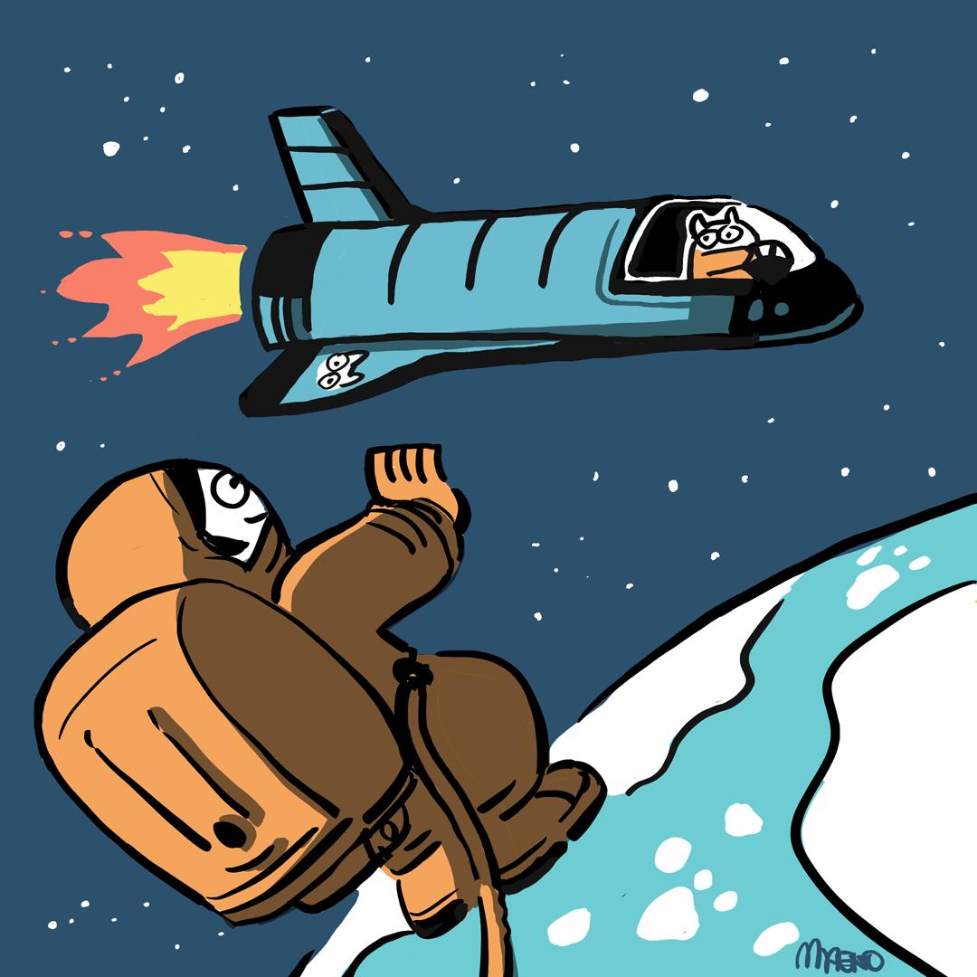 Maeno Vroom Vroom In Space 今回はスペースシャトル イラスト Space Astronaut