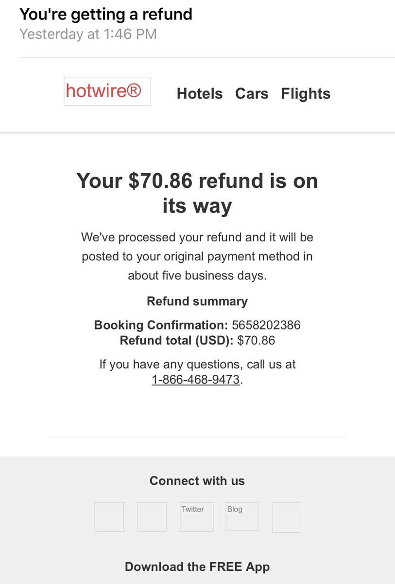 TechTheVote's tweet photo. Got a refund from @Hotwire after fighting HARD. When I asked again for an apology for #hotwire scam and stall tactics - falsifying hotel info and bad #CustomerService they BLOCKED ME!! #boycotthotwire #hotwirescam #hotel #hotels #travel PM me if u need help fighting them. #fight https://t.co/GuRj63bIgg