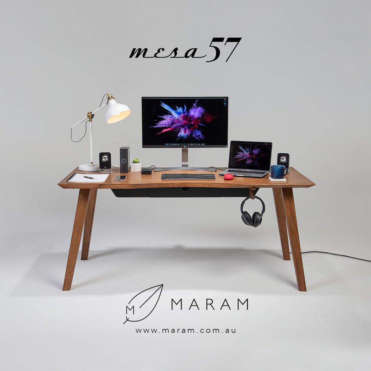 MaramAustralia's tweet photo. Introducing Mesa 57. The benchmark for your cleanest desk setup yet.
#mesa57 #furnitureupdated #deskpluggedin #solidwood #vicash #cablemanagement #midcenturymodern #madeinmelbourne #kickstarter #deskgoals #cleansetups #workspacegoals #maram https://t.co/OiBVd8I07o