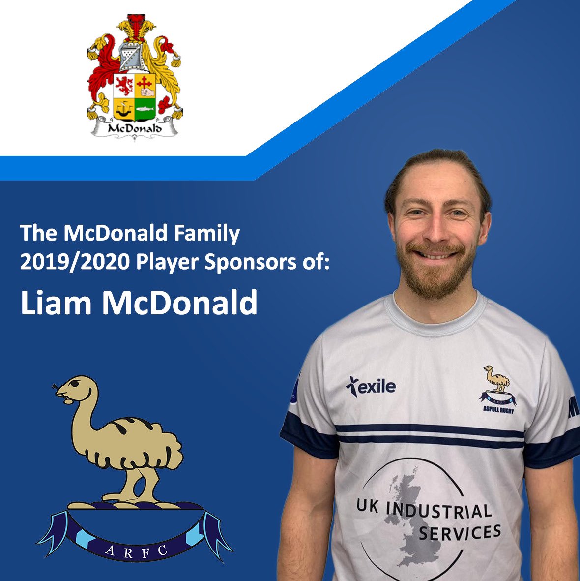 Aspullrfc's tweet image. Aspull flyer @Liam_macca8 has once again been sponsored by the McDonald clan...
A huge thank you to Tony for his continued support
#uptheemus #aspullrfc #aspull