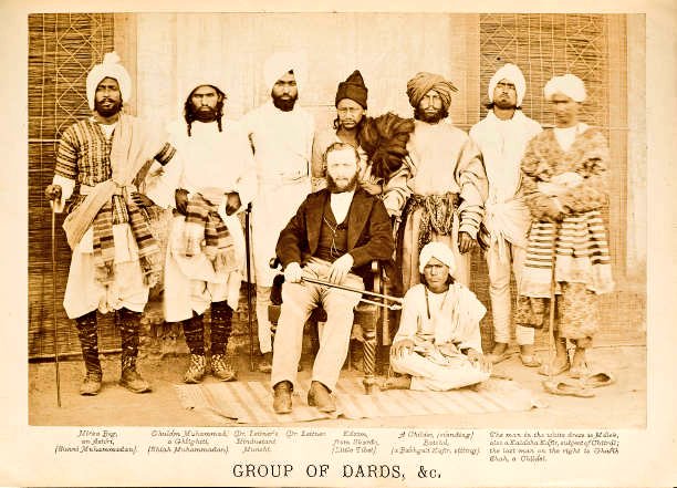 Group of Dards 

From; The Languages and Races of Dardistan by G. W Leitner 

📷 Royal Geographical Society via <a href="/GettyImages/">Getty Images</a> 

Circa 1877 

#GilgitBaltistan #Chitral #Dardistan 
<a href="/IndiaHistorypic/">indianhistorypics</a>