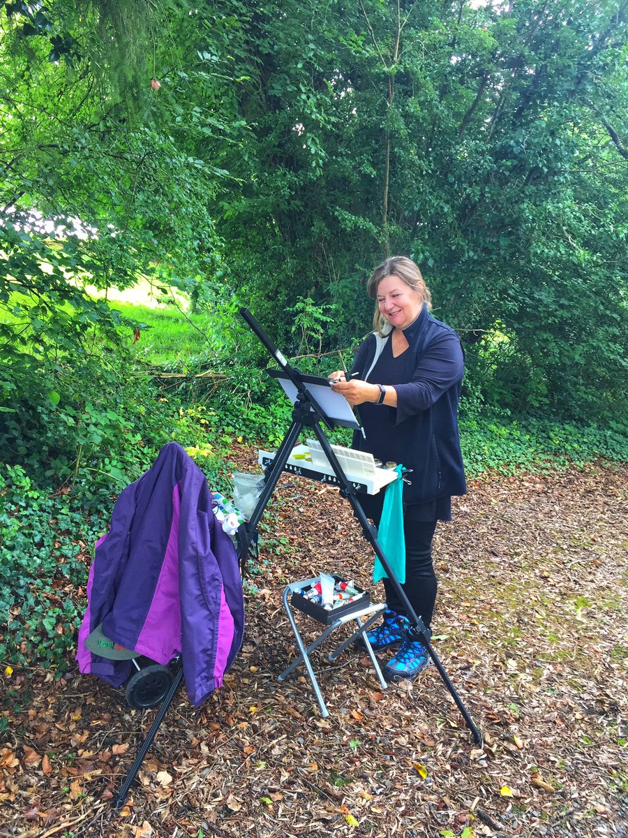 TheTwinTrees's tweet photo. Our wonderful En Plein Air artists, at work in the picturesque Ballinakill woodlands, at Heywood. 
#twintrees #twintreesfestival #enpleinair #art #paintingoutside #edwinlutyens #lutyens150 #lutyens #heywoodgardens https://t.co/BTJjX07DDN