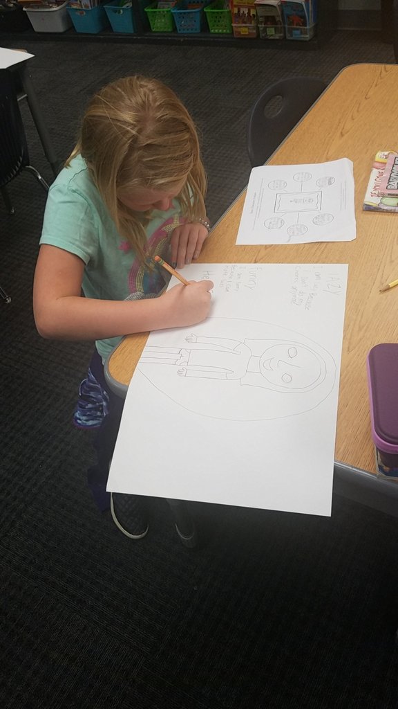 TEloomisclass's tweet photo. This week we worked on character traits. Students are making a poster describing the character traits of themselves! #tecubs #Turner202Strong #charactertraits https://t.co/wIuKZ0Od7k