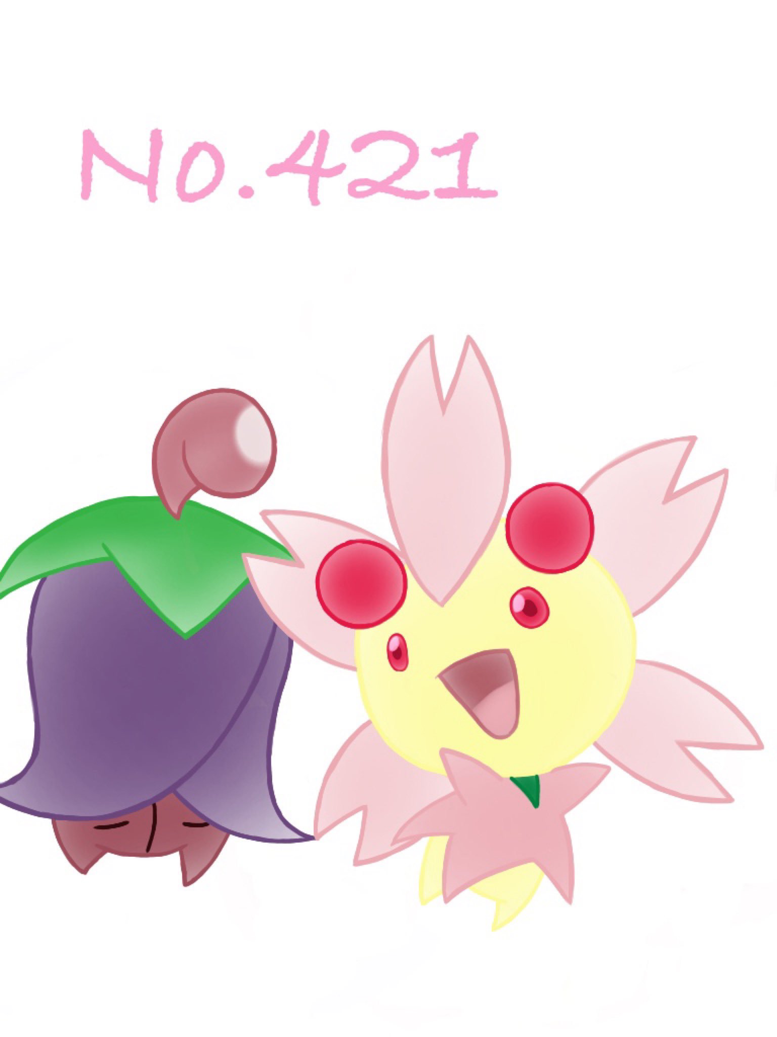 暁月くらげ 1日1ポケプロジェクト38日目 421番のチェリム ネガもポジも両方好き ポケモン イラスト ポケモン好きと繋がりたい イラスト好きさんと繋がりたい チェリム T Co O0mfl3ud2u Twitter